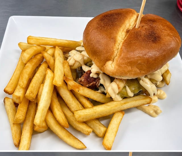 Spud Shack Burger.